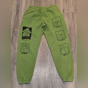 Naruto Green Men Sweats Medium